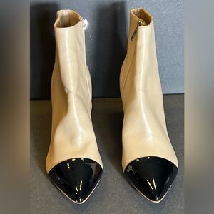 Marc Fisher - Cream and Black Heeled Boots